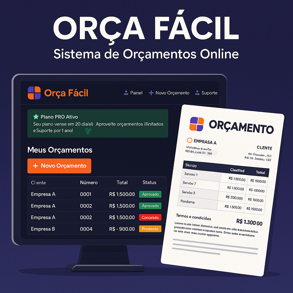 Orça Fácil - Ilustração do sistema